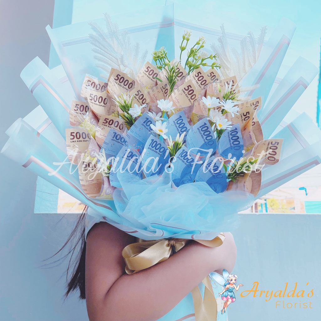 [READY STOCK] Bouquet Uang Asli | Money Bouquet 2rb, 5rb, 10rb, 20rb, 50rb, 75rb, 100rb | Buket Besa