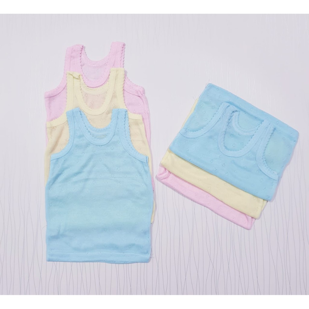 COD Singlet Bayi Warna L Isi 6 Pcs Baby Alicia