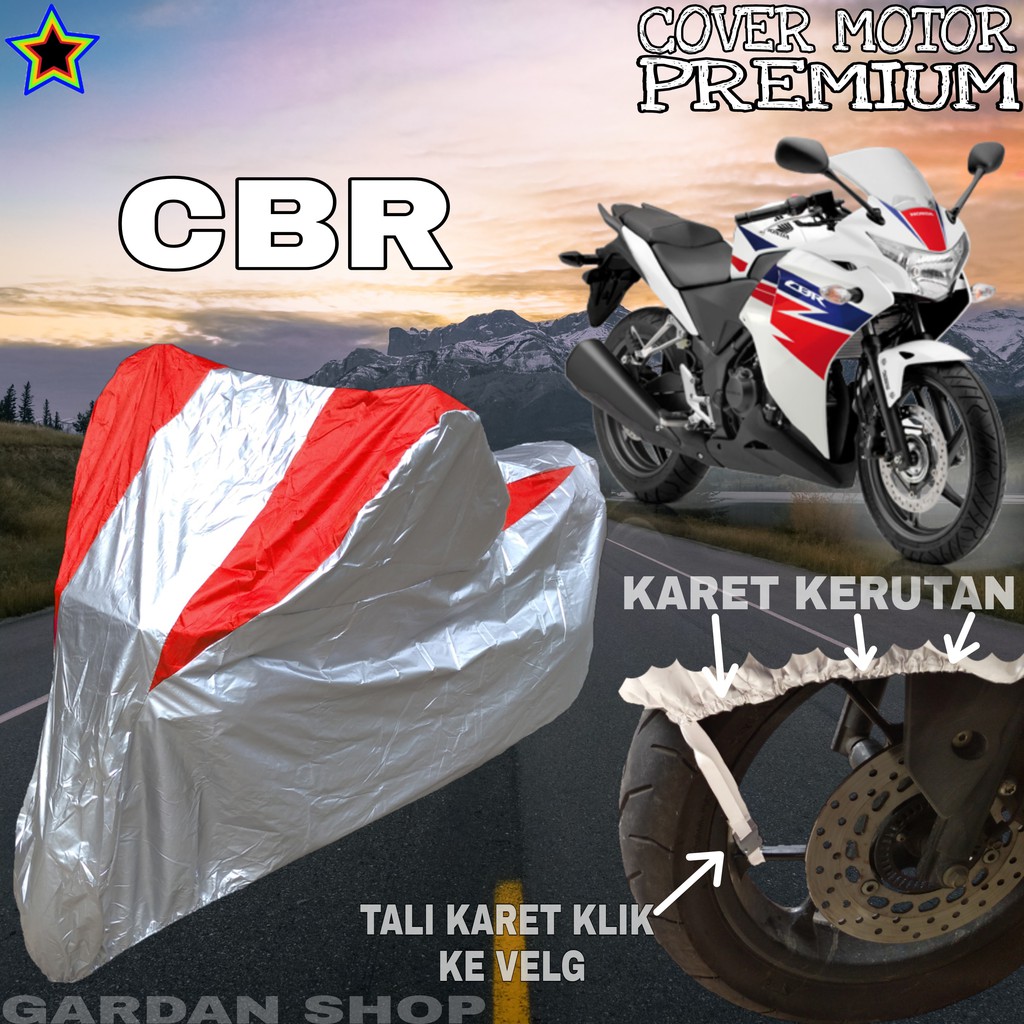 Sarung Motor CBR Silver MERAH Body Cover Penutup Motor Cbr PREMIUM