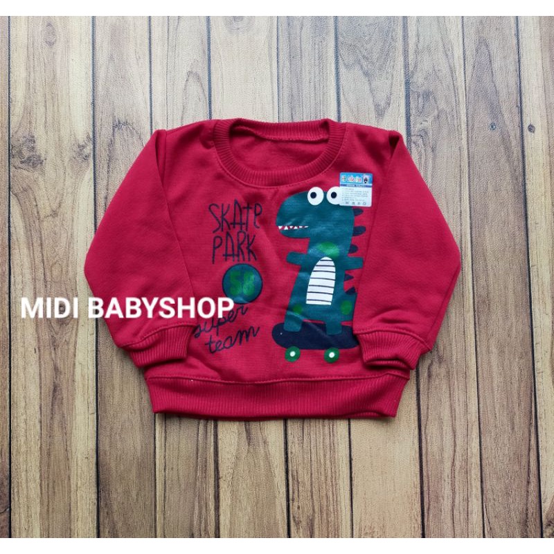 Sweater Bayi 3 - 18 bulan Halus dan Hangat motif Dino