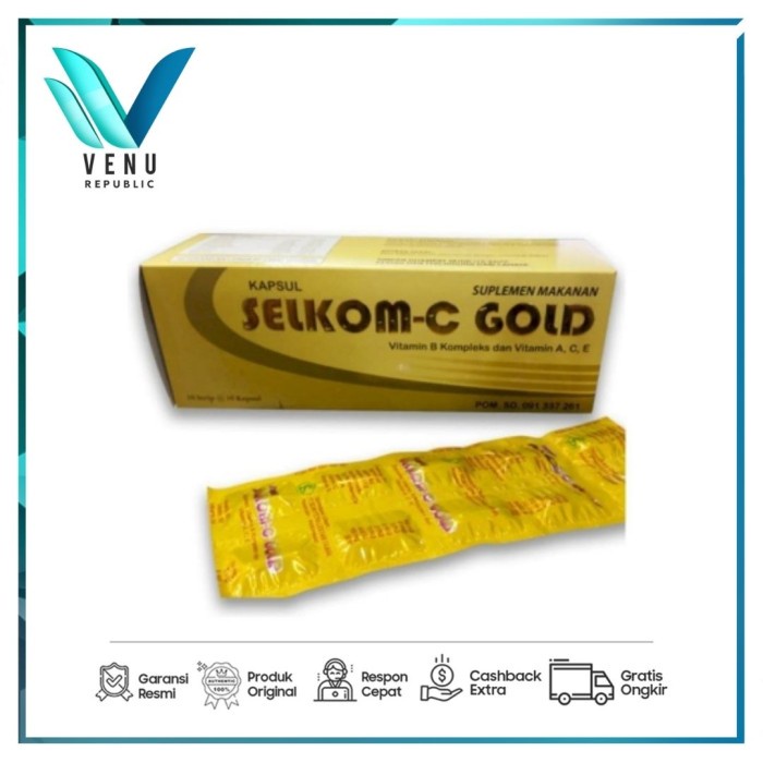 Kesehatan - Selkom C Gold I Multivitamin I Suplemen Kesehatan 1 Box Isi 100 Kapsul