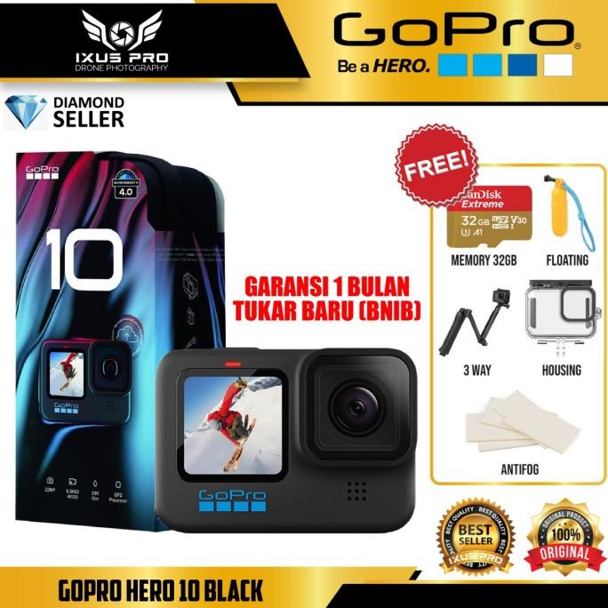 GoPro Hero 10 Black / Go Pro Hero10 Black / GoPro Hero10 PAKET KUMPLIT