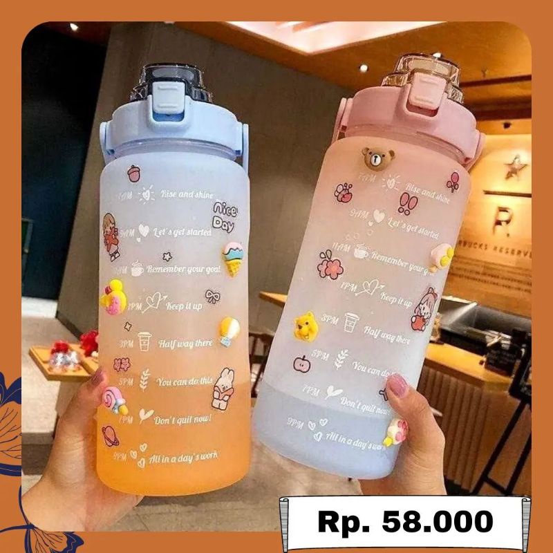 Bisa COD Botol Minum Viral Free Stiker