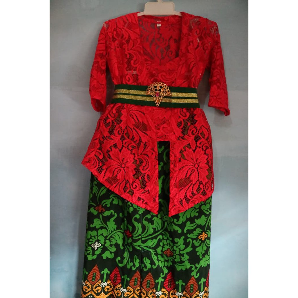 [BOMBASTIS] baju bali kebaya adat anak-anak permpuan new - 4-5 tahun- Putih ORI