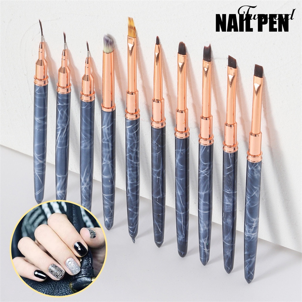 Twowood Pen Gambar Garis Bahan Metal Untuk Nail Art