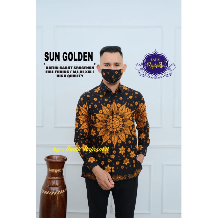 SUN GOLDEN RAJASAKTI KEMEJA BATIK PRIA SOLO LENGAN PANJANG LAPIS FURING PREMIUM ASTAGUNA ASTAMA ASWATAMA BAGAS BASKARA BAYUPUTRA BHISMA BIMA BRAMANTYA CHAKRA DEVANDRA DEWANTA DHANI DHARMA DRAJAT DZAKY ELANG ENDRA FARRAZI GADHING GAVIN GIANDRA GUNTURAJI