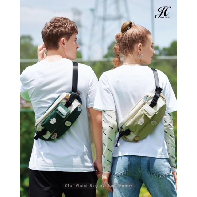 Free Pin Olaf Waistbag Jims Honey Unisex Pria Wanita