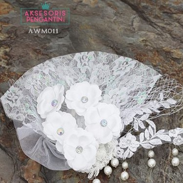 [PRODUK TERBATAS] HIASAN RAMBUT AKSESORIS WEDDING HEADPIECE PENGANTIN HAIRBAND AWM011