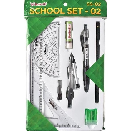 

School Set - 02 Butterfly / Alat Tulis set