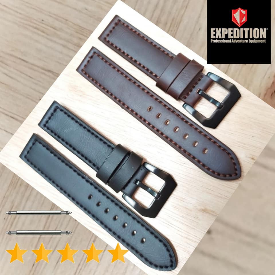 Strap tali jam tangan kulit expedition ber kualitas bonus pen