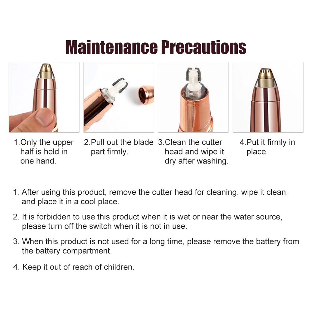 Alat Cukur Alis Elektrik Mini Tanpa Rasa Sakit Dengan USB Charging