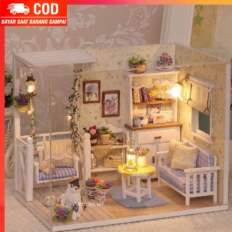 (100% BARANG ORI) Cute Room Miniatur Rumah Boneka 3D DIY 1:24 - 3013