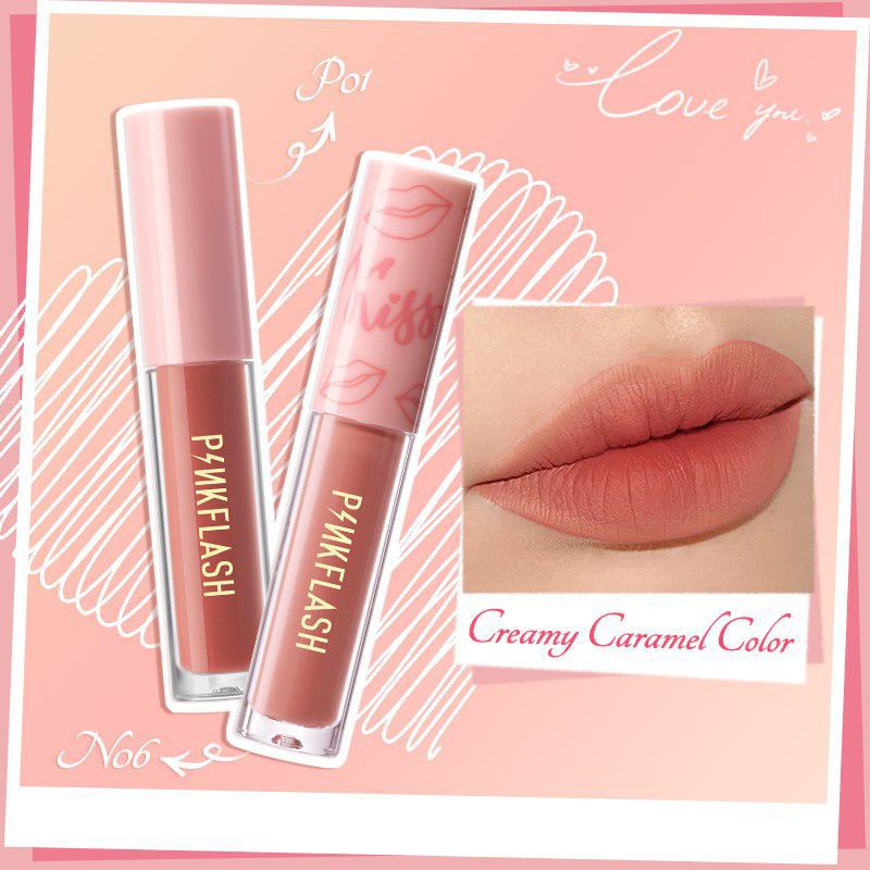 pinkflash lipcream ombre murah 2 pcs #N06+p01