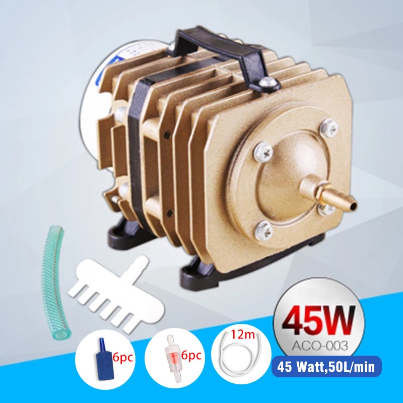 45W 50L/min Pompa Udara Aerator Air Pump Aquarium ACO-003 Pompa Udara Oksigen Tangki Ikan Pompa Kompresor Udara Kolam Hidroponik