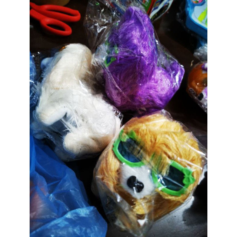 Boneka anjing doggy bunyi gerak battery polos warna warni lampu