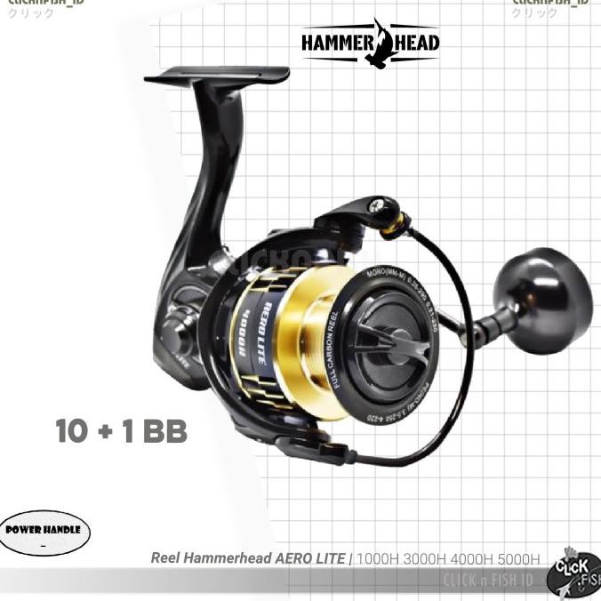 Kusus Hari Ini Hammerhead Aerolite | 10+1Bb Power Handle 1000 3000 4000 5000 H Spinni - Aerolite