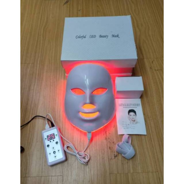 Topeng PDT LED mask 7in1 7 warna LED Facial mask peremajaan Bbglow flek after facial