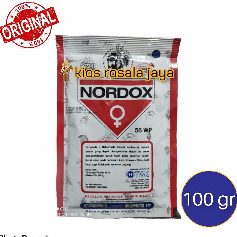 Fungisida Bakterisida Alami Nordox 56 WP