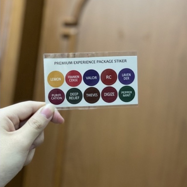 Sticker PEP Versi Terbaru | Stiker Nama Essential Oil untuk di atas tutup botol