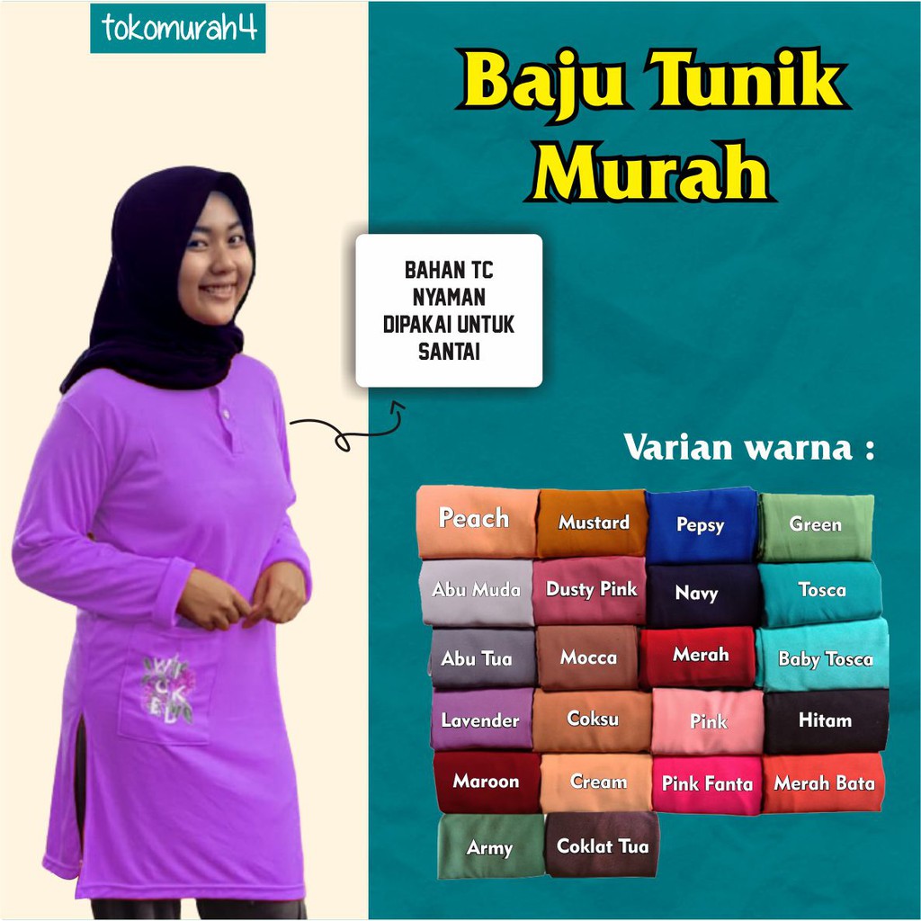 kaos tunik,kaos tunik wanita,baju tunik,baju tunik wanita