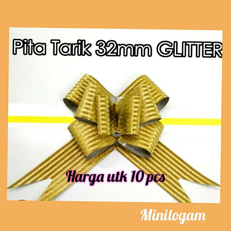 

Pita hampers , pita tarik /serut ,utk kotak kado uk 32 mm