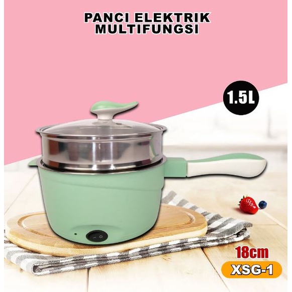 Panci Listrik Elektrik panci listrik serbaguna Anti Lengket + Steamer Bisa Kukus Goreng Serbaguna WHFURNITURE