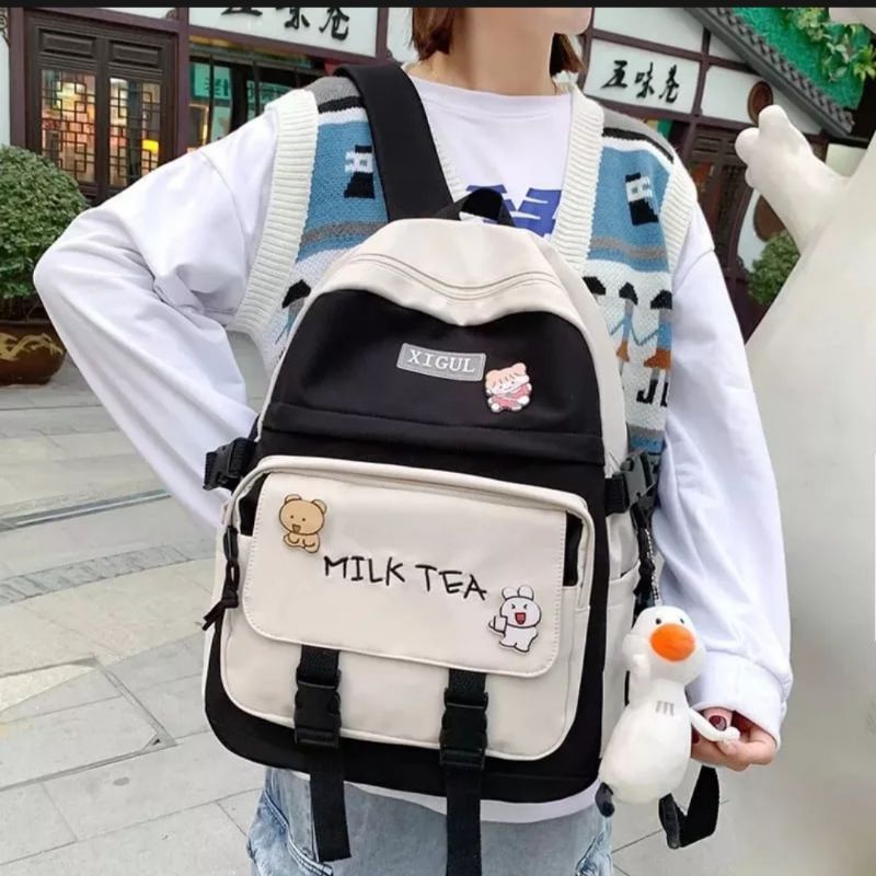 marysa bag _ tas ransel anak sekolah terbaru_termurah kekinian tren/ tas anak sekolah milky