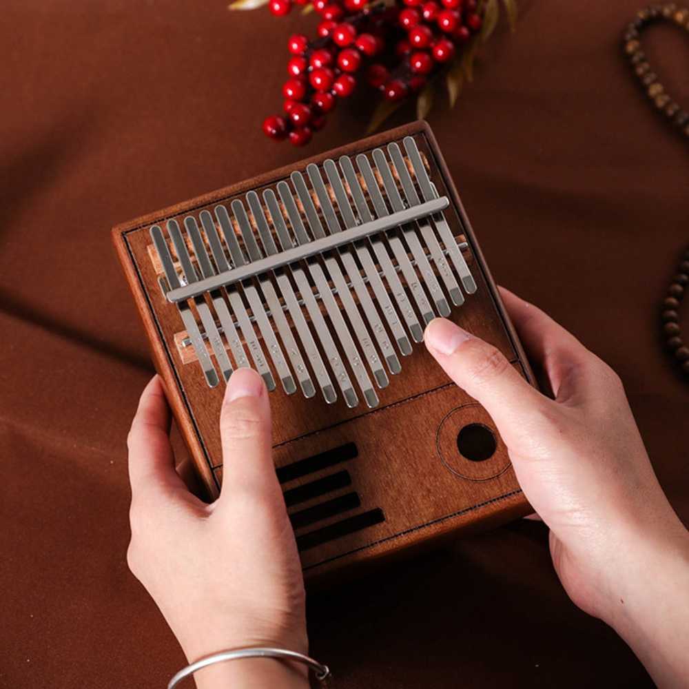 Wishmore Kalimba Mbira Thumb Piano Musical Toys 17 Note Sound - W758-Wood