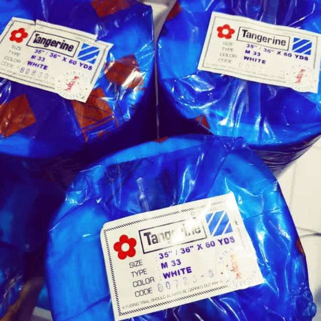 Staflex M33 Tangerine Staplek M 33 0.5m Fusible Interlining Fabric Lapisan pengeras kain Kain keras