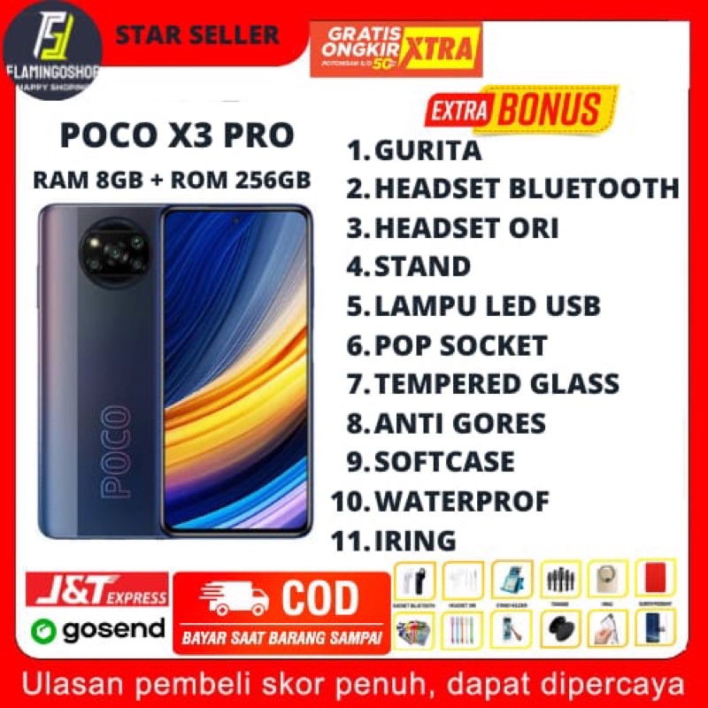 diskon terbatas    xiaomi poco x3 pro 8 256 gb   6 128 gb original garansi resmi