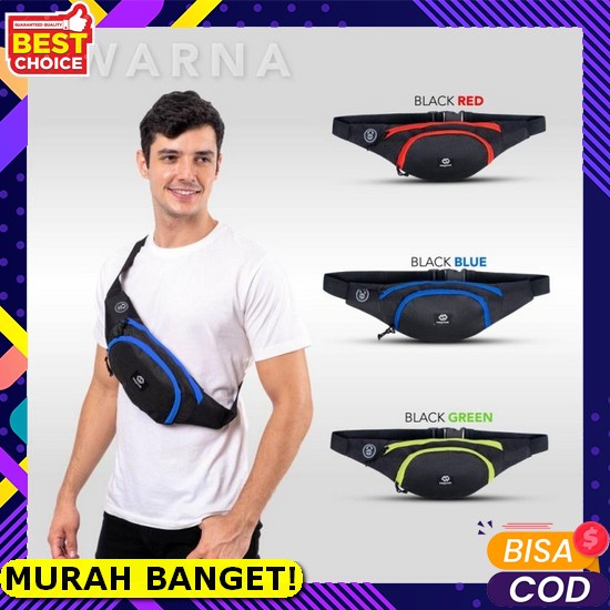 Hustle Black Original X Atva Tas Selempang Casual Hitam Pria Daily Sling Bag Jalan Santai Hangout Sl