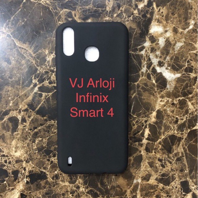 Soft case slim black matte case infinix smart 4
