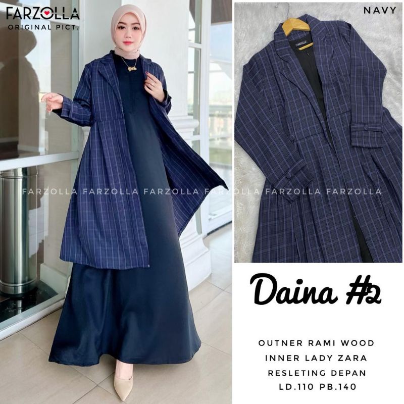 Dress Muslim Wanita Original Farzola-Daina #2 navy