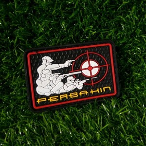 Rubber Patch PERBAKIN Emblem Velcro Velkro Perekat Karet PERBAKIN IPSC Aksesoris Fashion
