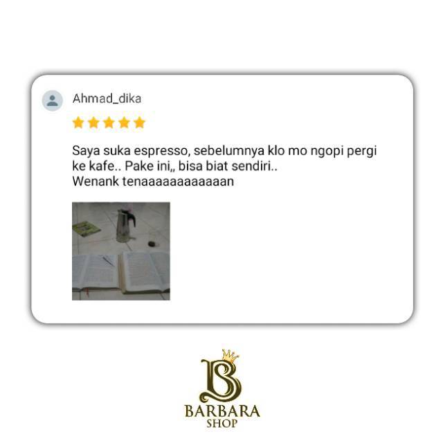 Teko Kopi Espresso Stainless Alat Penyeduh Kopi tanpa Ampas Peralatan Kopi Coffee Pot 6 Cup 300Ml