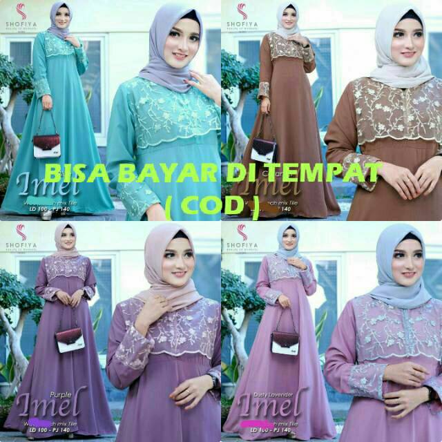 3.3 FASHION SALE | IMEL MAXY | GAMIS PESTA BRUKAT | TULLE IMPORT | Gamis Bordir