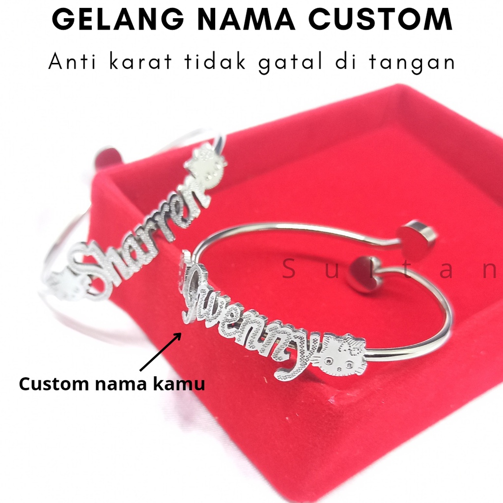 Gelang Monel Custom Nama Gelang Penurun Panas Anak &amp; Dewasa