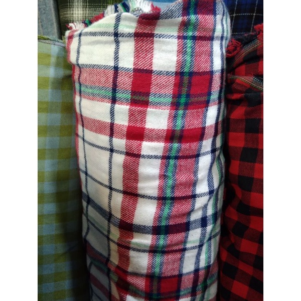 kain/bahan cotton flanel motip