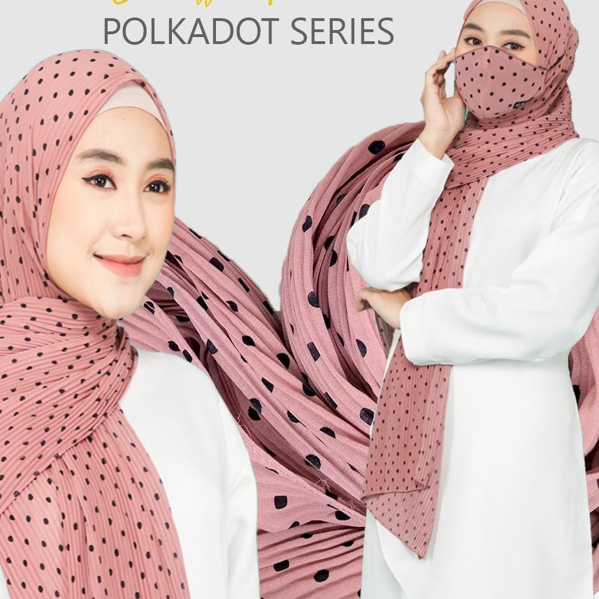 PASHMINA PLISKET MOTIF POLKADOT CERUTY BABY DOLL 180x75
