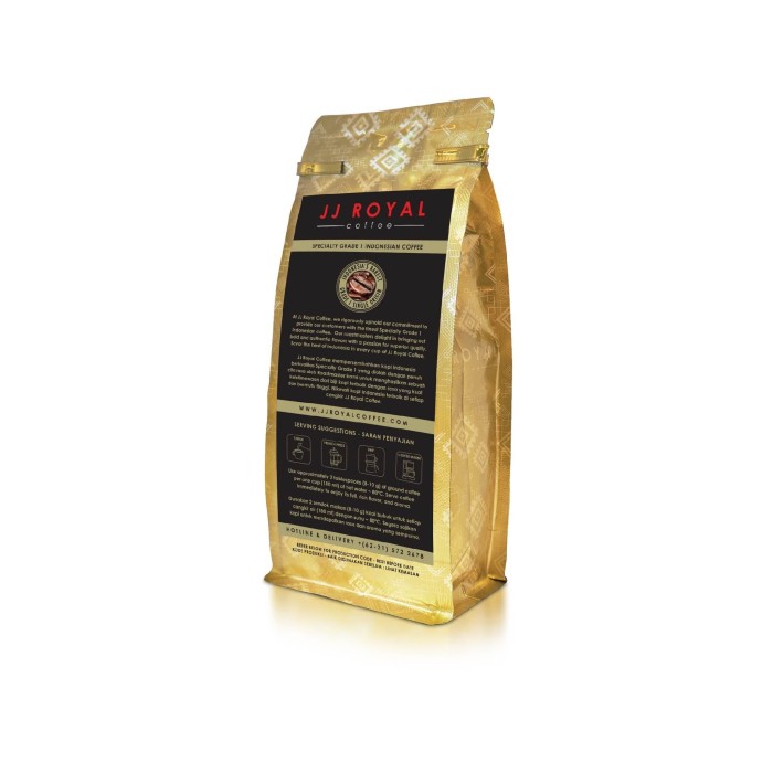 

vf0100f Jj Royal Coffee Java Estate Arabica Ground (Kopi Bubuk) Bag 200Gr Ds20X11