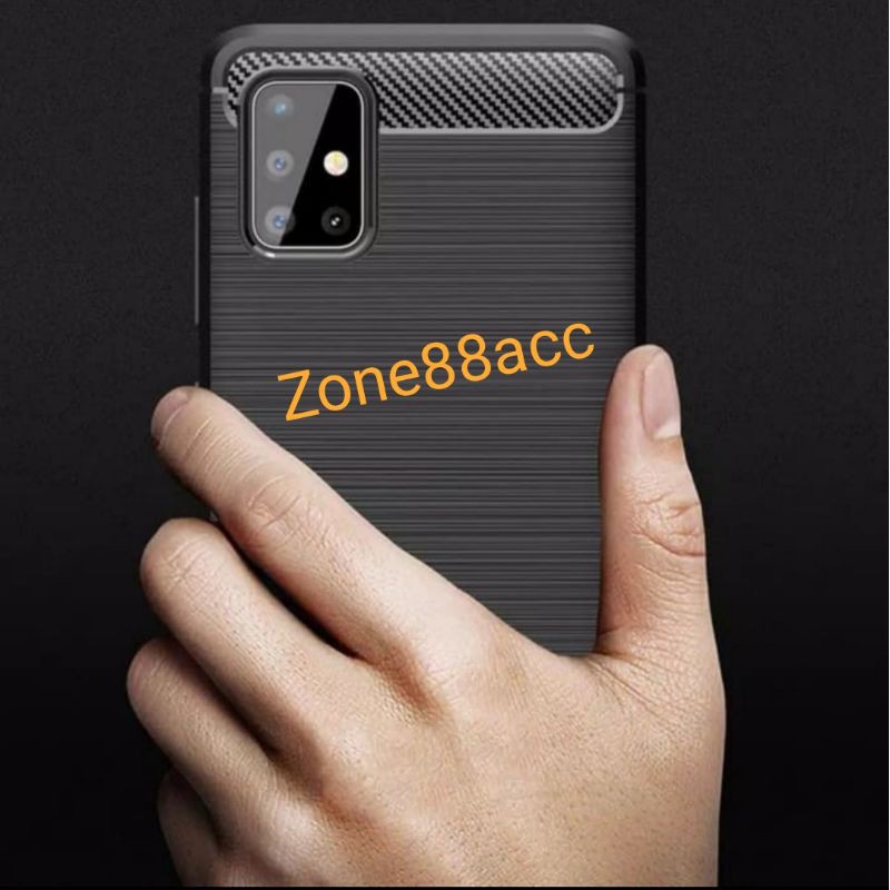 Silicon Case SAMSUNG A71 Softcase iPAKY Carbon Casing Cover TPU