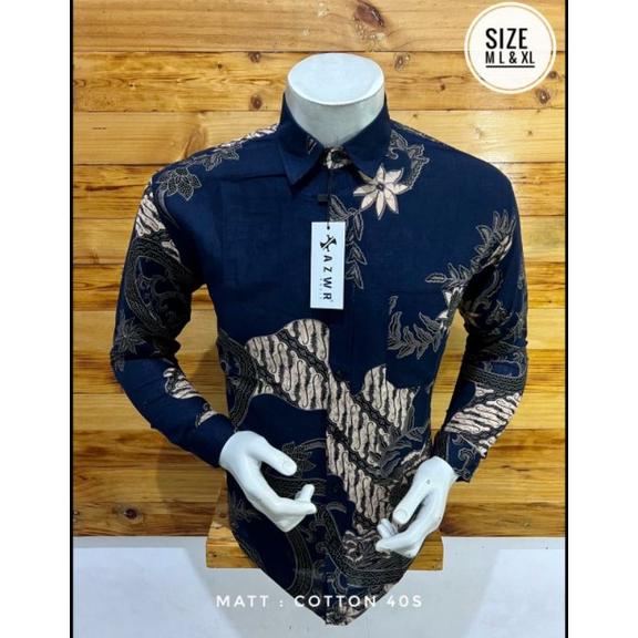 [Bisa Cod] Kemeja Batik Pria Azwr Original Premium Quality Mall Quality Modern Motif M231Xxx Dgm Fas