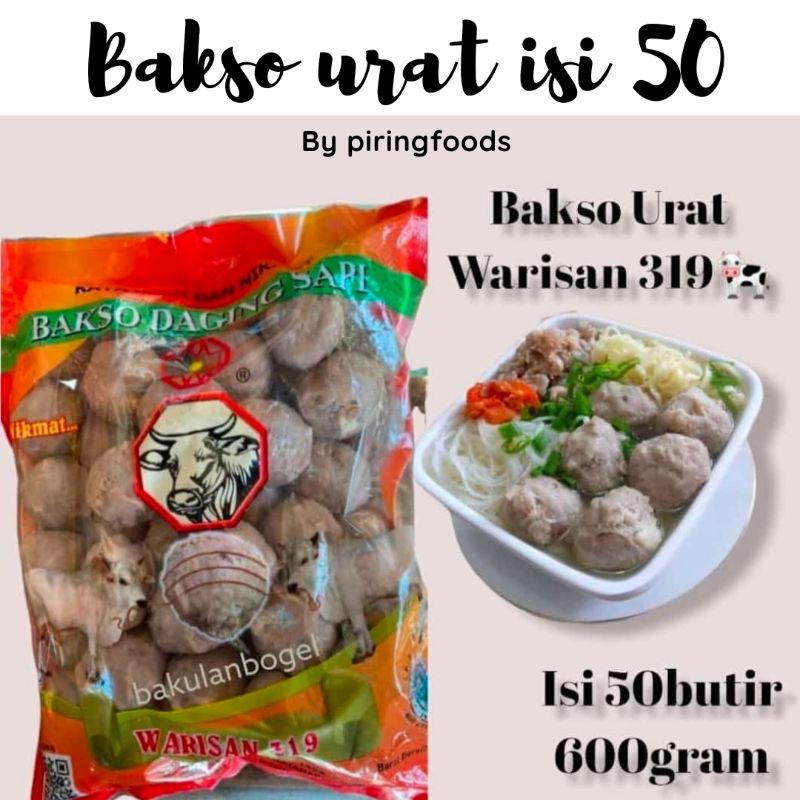 

BAKSO URAT ISI 50 BUTIR WARISAN 319 BERAT 600 GRAM