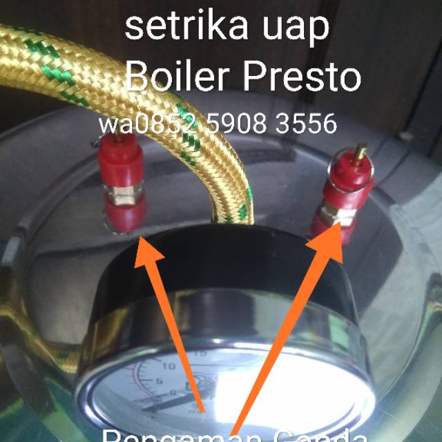 Boiler setrika uap dr panci presto gas untuk laundry