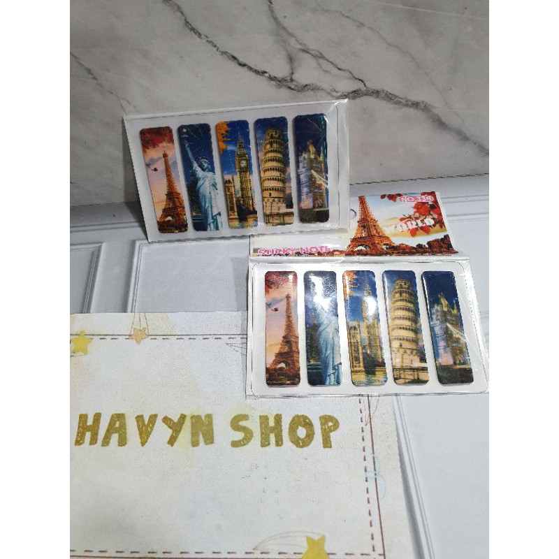 pembatas buku plastik/post it plastik/bookmark/sticky note PLASTIC-NEGARA