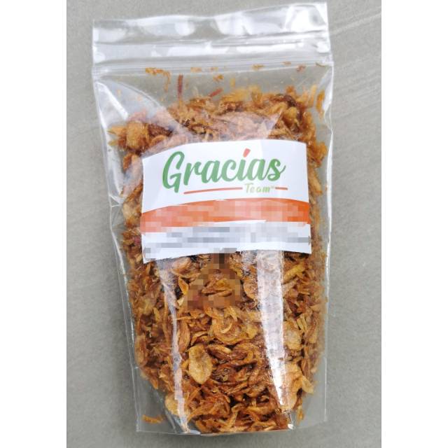 

BAWANG GORENG Gurih Renyah Garing. Net 100gr.
