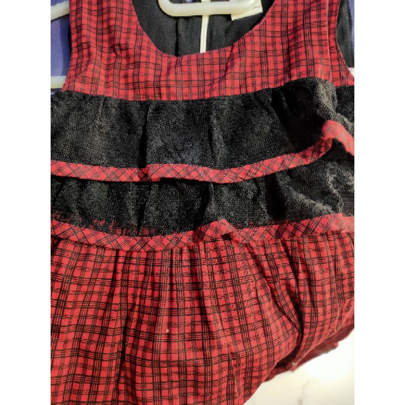 Dress Anak Merah untuk anak 1-3tahun size M