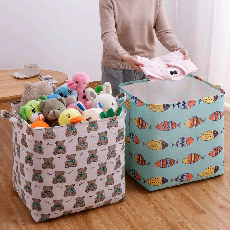 【GOGOMART】Storage Keranjang Baju Selimut Atau Laundry Kotor / Tempat Penyimpanan Mainan 100 Liter  - Model Serut