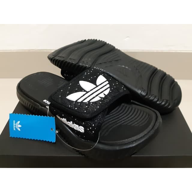 Sandal Adidas AlphaBounce Slide UPPER FLYKNIT Black White