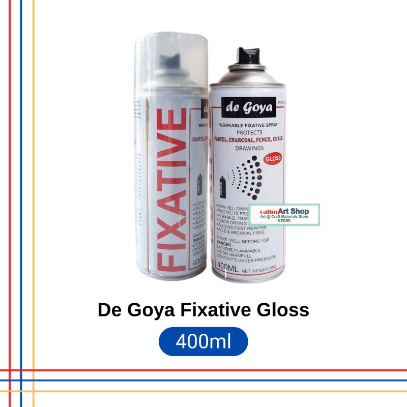 Fixative De Goya Workable Sketsa Spray Gloss 400ml varnish/ Pelindung Sketsa / varnish sketsa